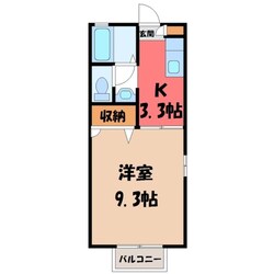 プラティーク石井 Bの物件間取画像